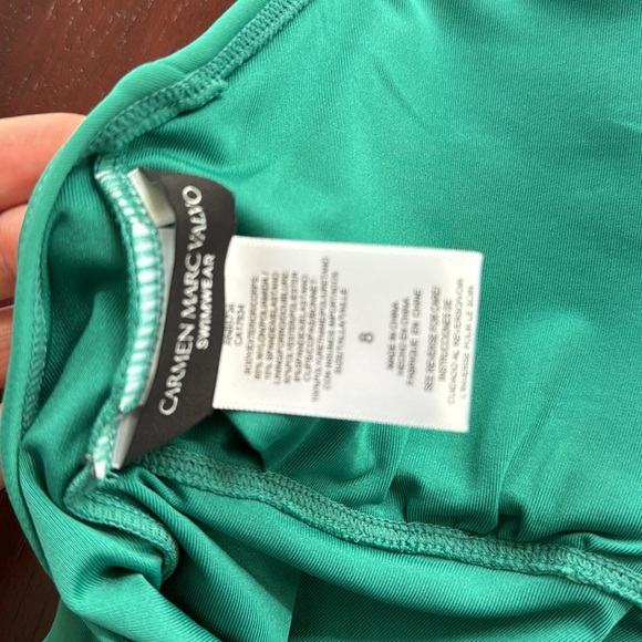 Green Ruffle Bathing Suit - Picture 3 of 3